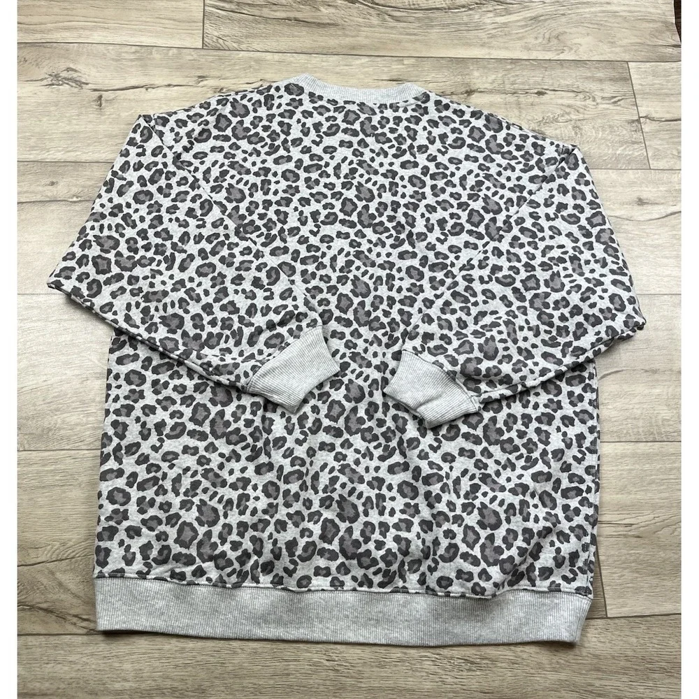 American Eagle Sweatshirt Small Ahh-mazingly Soft Jegging Fit Relaxed Leopard - Picture 11 of 13